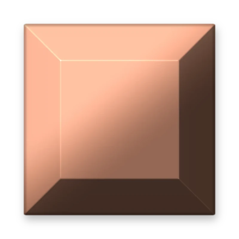 Convex Copper 7 x 7 mm adesivo termocolante