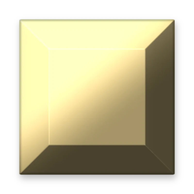 Convex Light Gold 7 x 7 mm adesivo termocolante