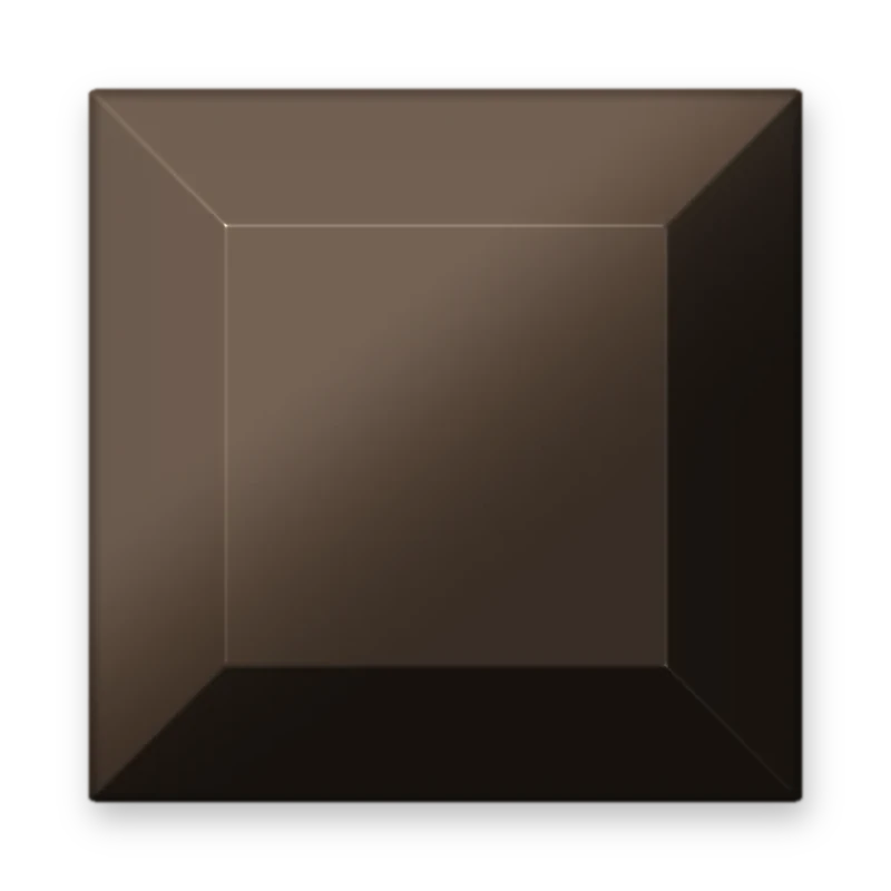 Convex Dark Brown 7 x 7 mm adesivo termocolante