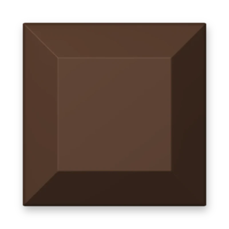 Convex Matte Dark Brown 7 x 7 mm adesivo termocolante