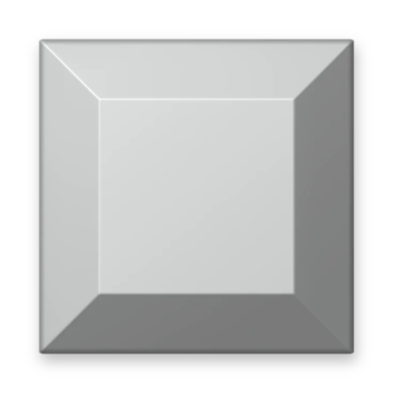 Convex Matte Silver 7 x 7 mm adesivo termocolante