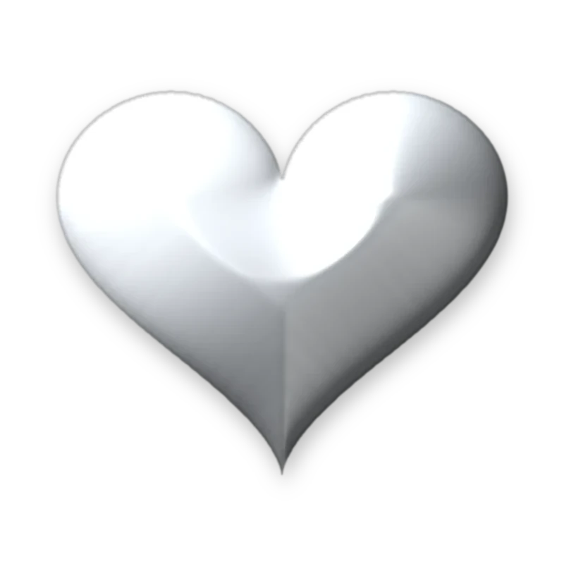 Heart Silver adesivo termocolante