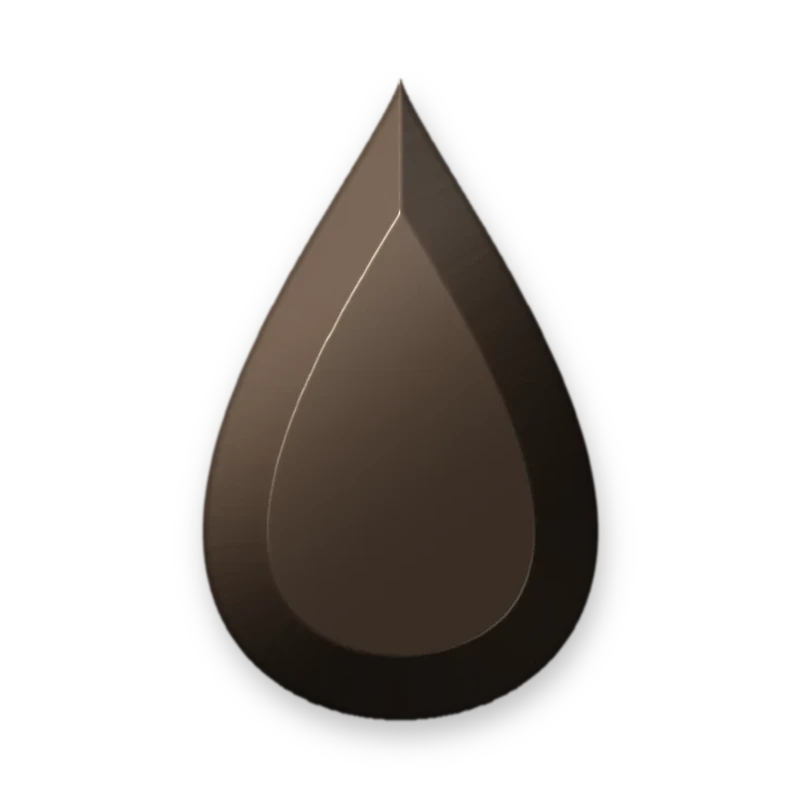 Teardrop Brass 8 x 13 mm adesivo termocolante