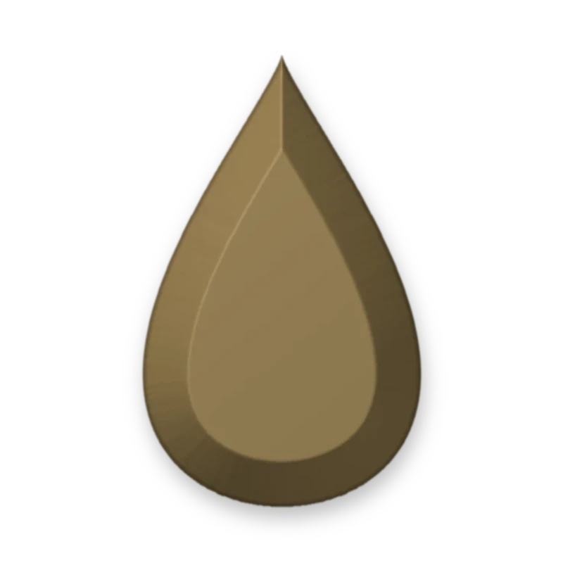 Teardrop Matte Brown 8 x 13 mm adesivo termocolante