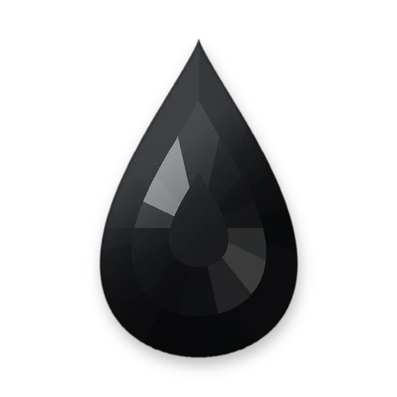 Teardrop Black 5 x 8 mm (pedra facetada) adesivo termocolante
