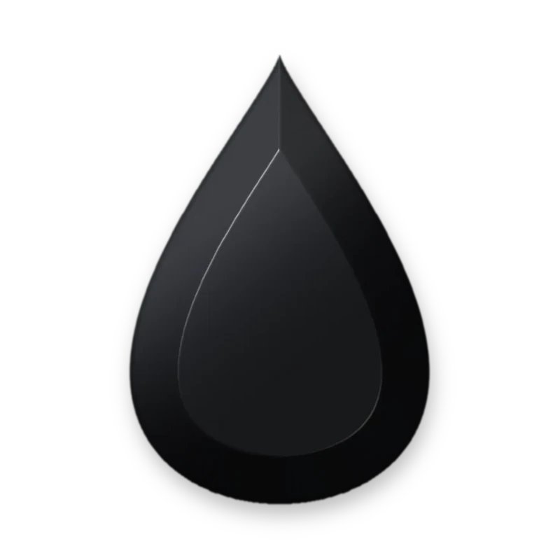 Teardrop Black 6 x 9 mm adesivo termocolante