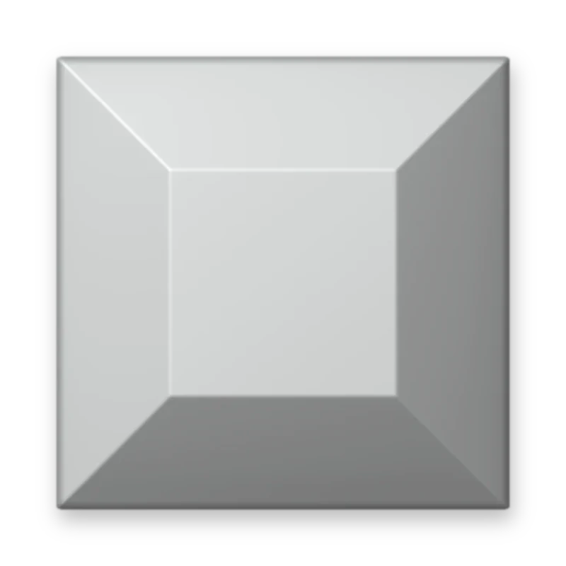 Square chapa Matte Silver 15 x 15 mm adesivo termocolante