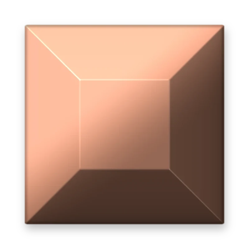 Square Copper adesivo termocolante