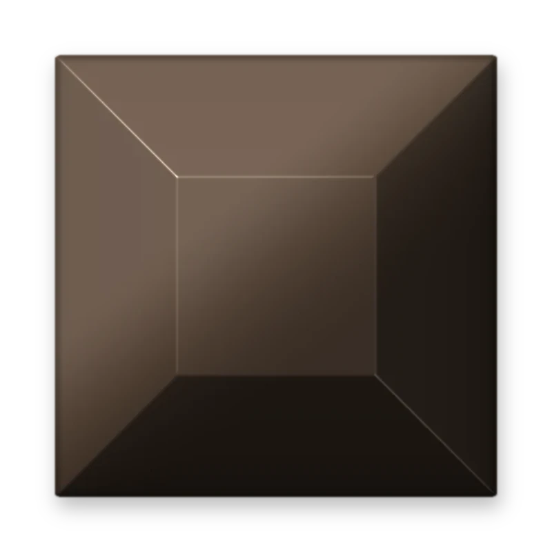 Square Dark Brown adesivo termocolante
