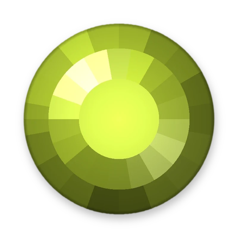 Strass Peridot adesivo termocolante