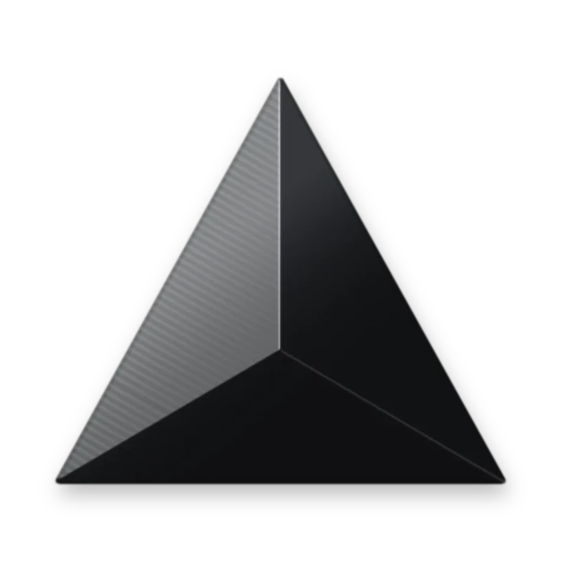 Triangle Black 6 x 6 mm adesivo termocolante