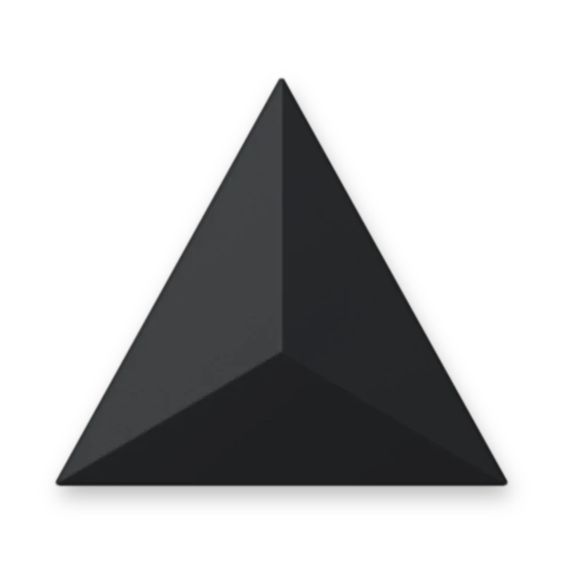 Triangle Matte Black 6 x 6 mm adesivo termocolante